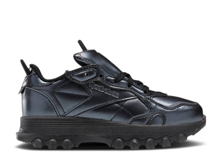 Reebok Cardi B X Classic Leather Little Kid - Black Dark Silver
